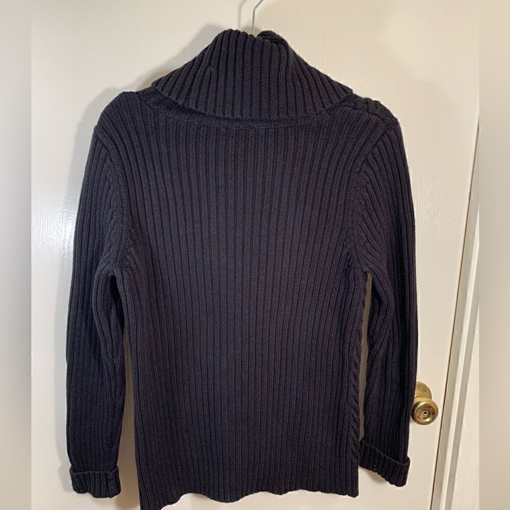 Talbots EUC black sequin turtleneck sweater Size small - Picture 3 of 5